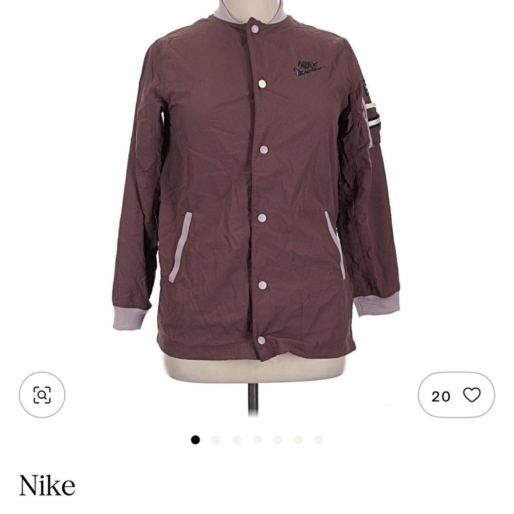 Nike Women's Maroon Bomber Jacket